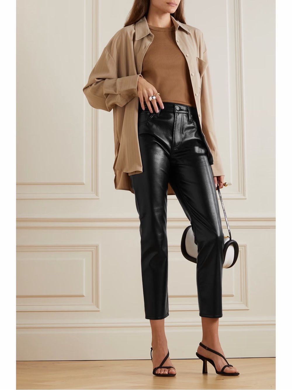 Citizens of Humanity Jolene high waist recycled leather pant size 25